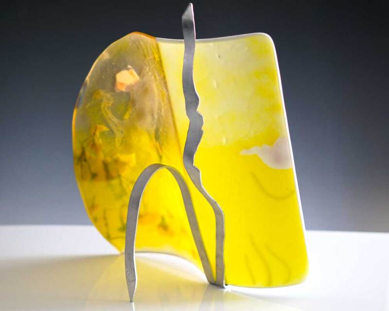 glass sculpture: Interwoven