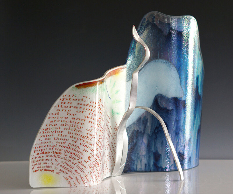 glass sculpture back:
Written on the Rain
Susan Bloch